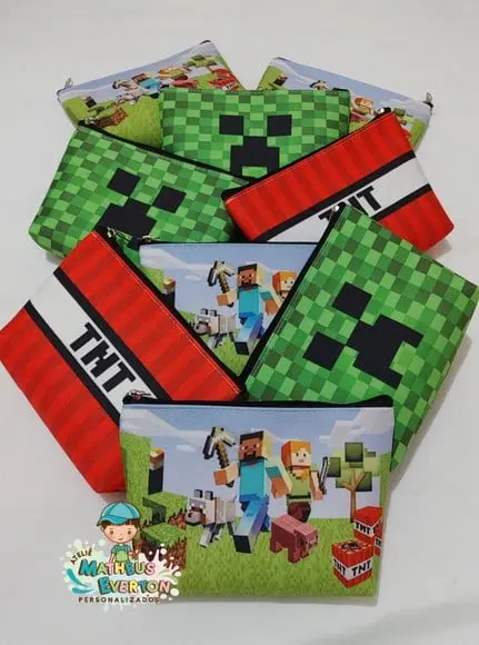 35 Necessaires Personalizada Minecraft (faço Outros)