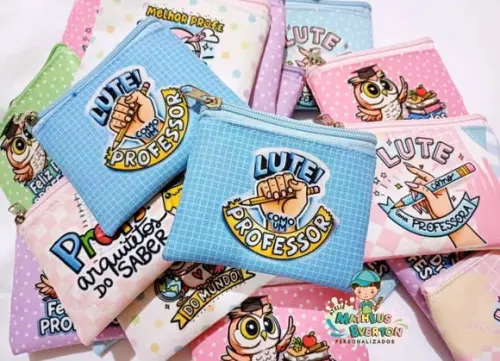 35 Porta Moedas Personalizado Dia dos Professores