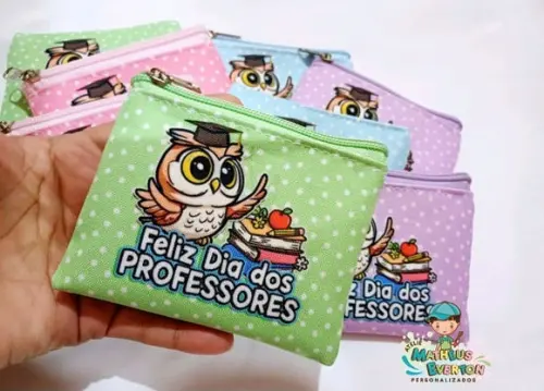 35 Porta Moedas Personalizado Dia dos Professores