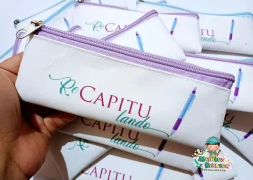 40 Estojos Slim Tam:19x7cm, Personalizamos com Sua Logo