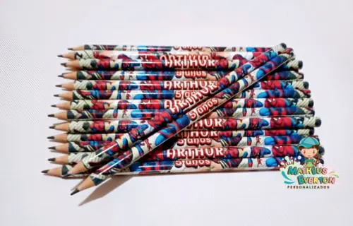 40 Lapis Personalizado Homem Aranha
