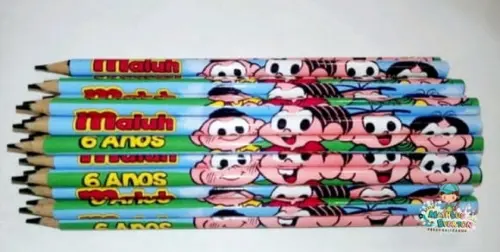 40 Lapis Personalizado Turma da Mônica