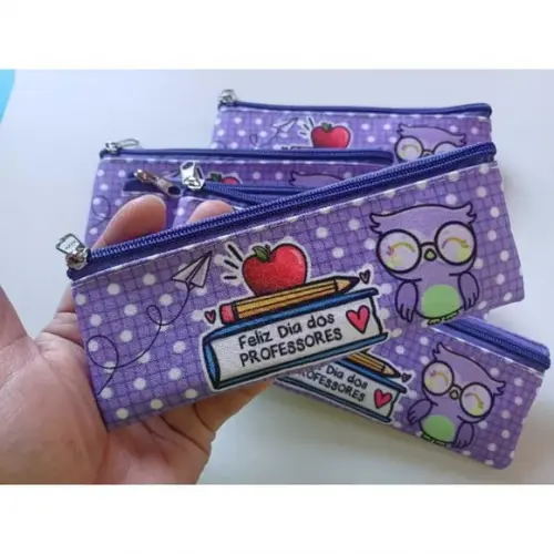 45 Estojos Slim Personalizado Professores Tamanho 19x7