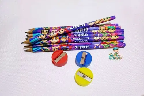 45 Kits Lápis e Apontador Personalizado Guerreiras de K-pop