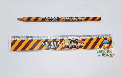 45 Kits Lápis e Régua Personalizado Harry Potter