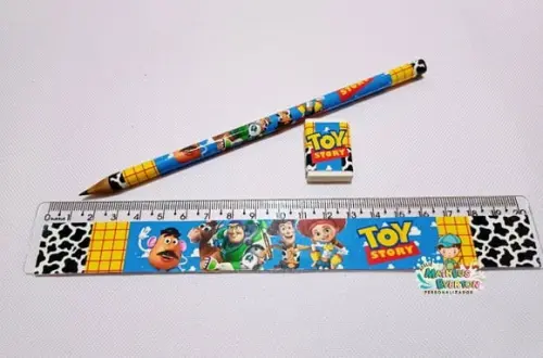 45 Kits Lápis, Régua e Borracha Toy Story