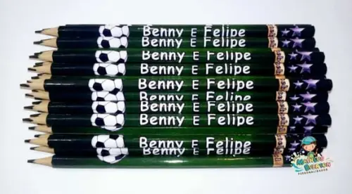 45 Lapis Personalizado Futebol