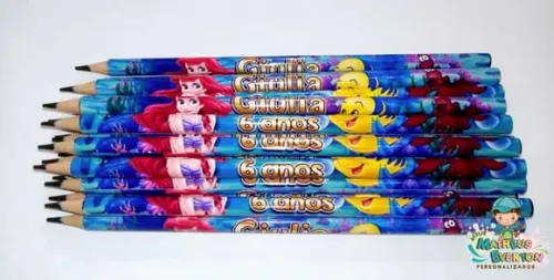 45 Lapis Personalizado Pequena Sereia ( Ariel)