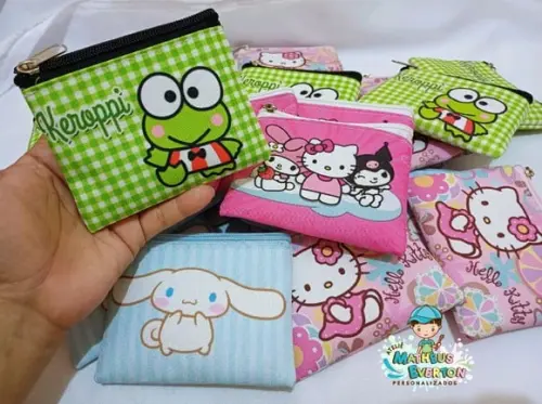 45 Porta Moedas Hello Kitty Tamanho: 10x12cm