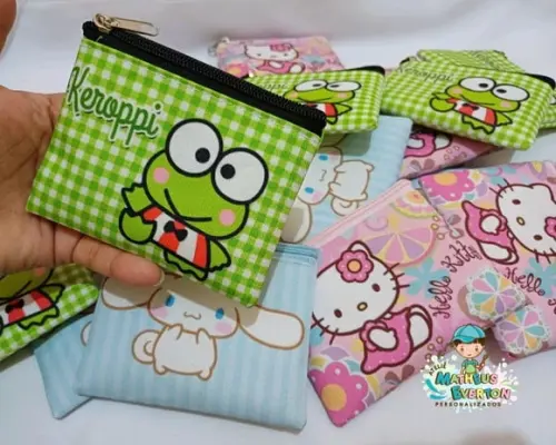 45 Porta Moedas Hello Kitty Tamanho: 10x12cm