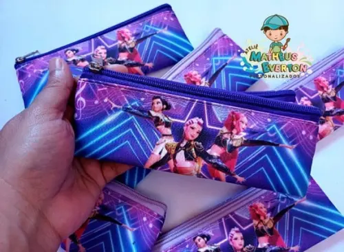 50 Estojos Slim Guerreiras do K-pop Tam: 19x7cm