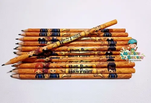 50 Lápis Personalizado Harry Potter
