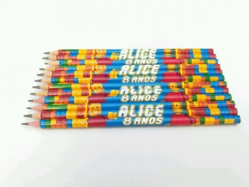 50 Lápis Personalizado Lego