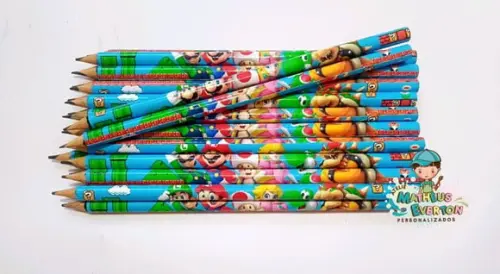 50 Lapis Personalizado Super Mario Bros