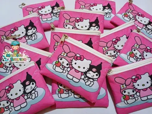 50 Porta Moedas Hello Kitty Tamanho: 10x12cm
