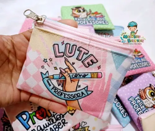 50 Porta Moedas Personalizado Dia dos Professores