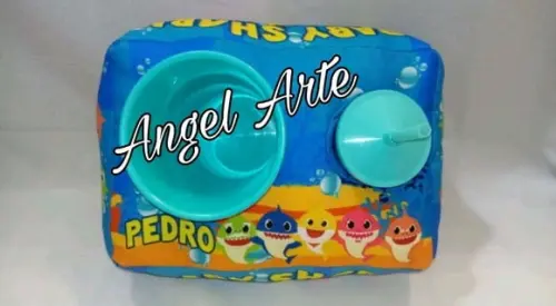 Almofada De Pipoca - Tema Baby Shark