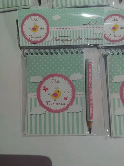 Bloquinho Personalizado Maternidade- Grátis Mini Lapis