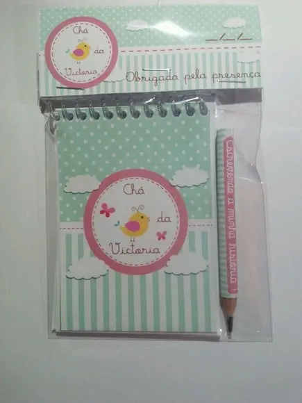 Bloquinho Personalizado Maternidade- Grátis Mini Lapis