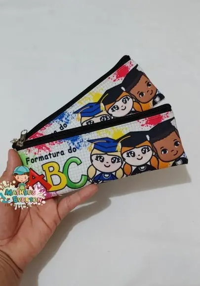 Estojo Slim Personalizado Abc Tamanho 19x7