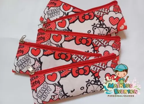 Estojo Slim Personalizado Hello Kitty Tam: 19x7