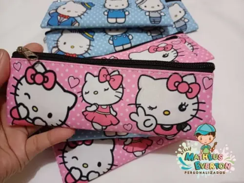 Estojo Slim Personalizado Hello Kitty Tam: 19x7