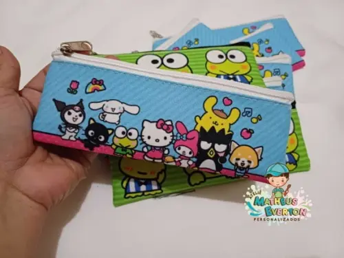 Estojo Slim Personalizado Hello Kitty Tam: 19x7