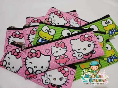 Estojo Slim Personalizado Hello Kitty Tam: 19x7