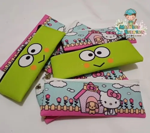 Estojo Slim Personalizado Hello Kitty Tam: 19x7