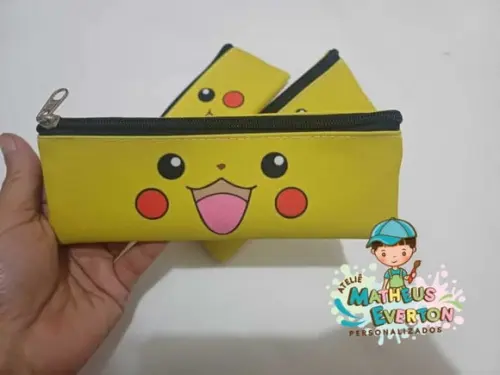 Estojo Slim Personalizado Pikachu (pokémon) Tamanho 19x7