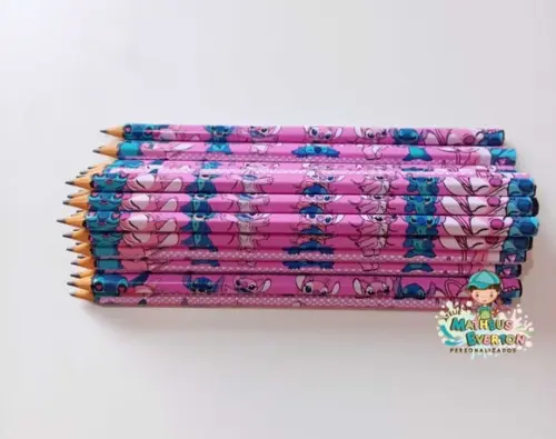 Lápis Personalizado Tema Stitch