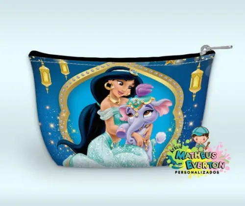 Necessaire Personalizada Aladdin e Princesa Jasmine.