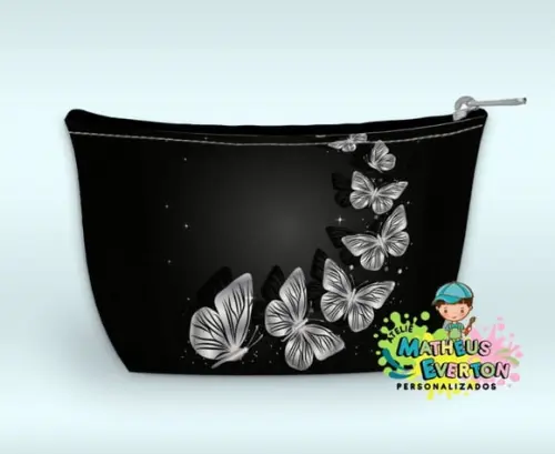 Necessaire Personalizada Borboleta Neon