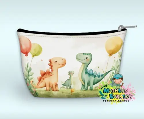 Necessaire Personalizada Dino Baby (faço Outros Modelos).