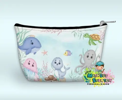 Necessaire Personalizada Fundo do Mar