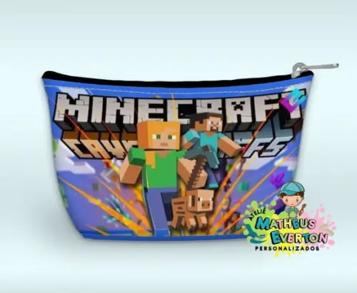 Necessaire Personalizada Minecraft (faço Outros)