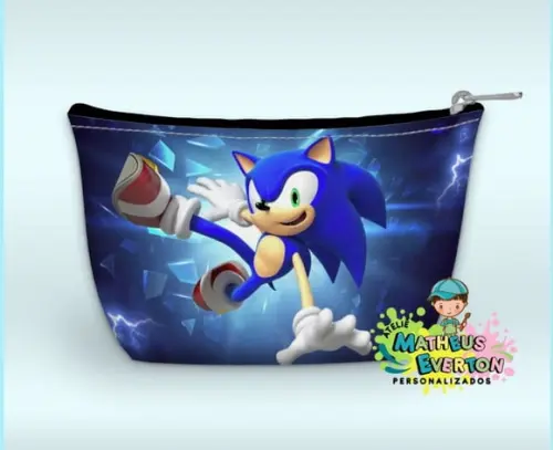 Necessaire Personalizada Sonic 3