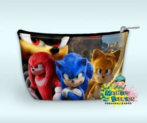 Necessaire Personalizada Sonic 3