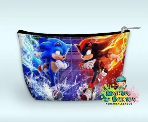 Necessaire Personalizada Sonic 3 a