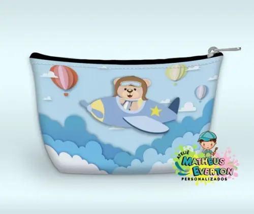 Necessaire Personalizada Ursinho Aviador