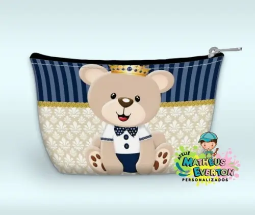 Necessaire Personalizada Urso Príncipe( Faço Outros Modelos)