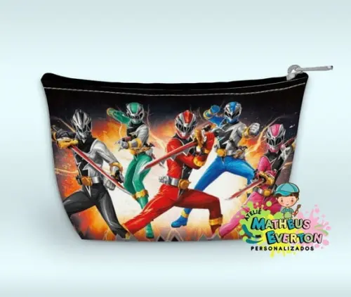 Necessaire Power Rangers Dino Fury ( Faço Outros Modelos )
