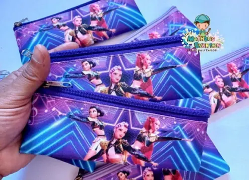 25 Estojos Slim Guerreiras do K-pop Tam: 19x7cm