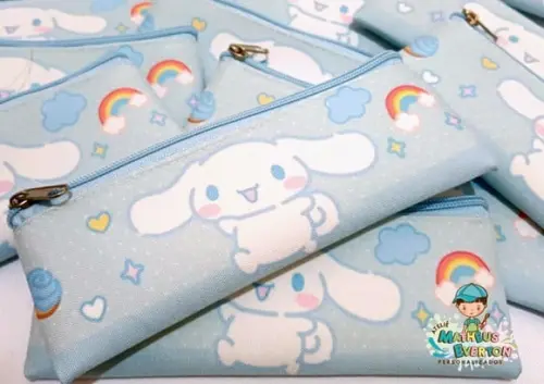 25 Estojos Slim Personalizado Cinnamoroll Tam: 19x7cm