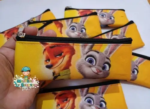 25 Estojos Slim Personalizado Zootopia Tam: 19x7