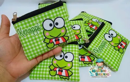 25 Porta Moedas Keroppi Tamanho: 10x12cm