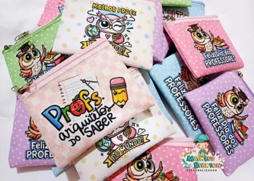 25 Porta Moedas Personalizado Dia dos Professores