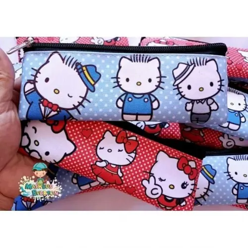 30 Estojos Slim Personalizado Hello Kitty Tam: 19x7cm