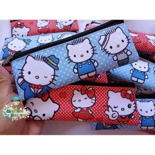 30 Estojos Slim Personalizado Hello Kitty Tam: 19x7cm