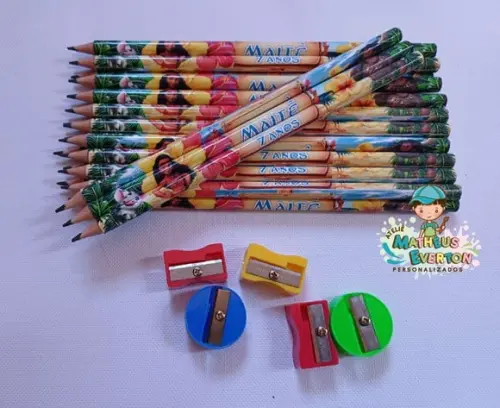 40 Kits Lápis e Apontador Personalizado Moana